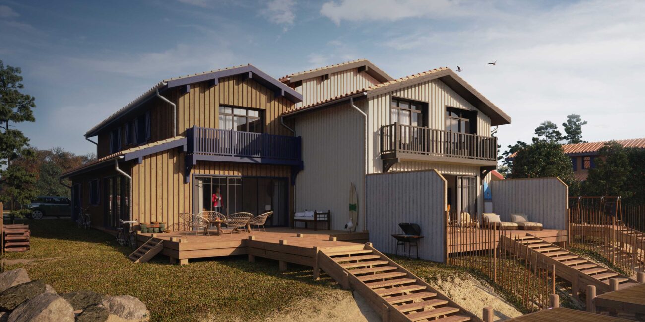 Maisons C-01-33260 - Cabanes esprit bassin d'Arcachon